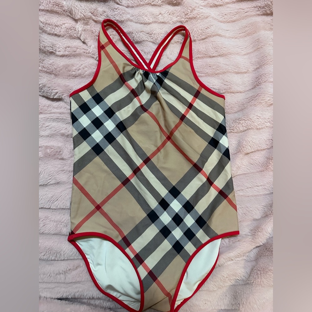 Burberry Girls Check Swimsuit *gently used*